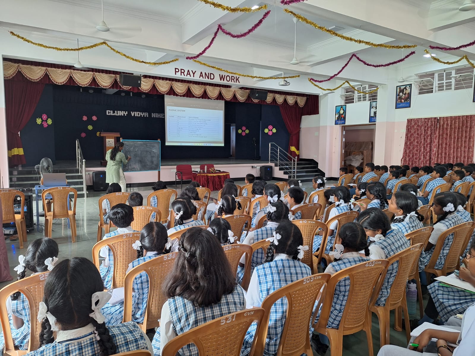 School hall memory training presentation